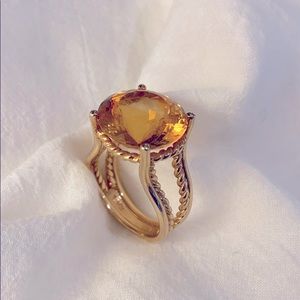 10 carat CITRINE & 14k “EFFY” ring